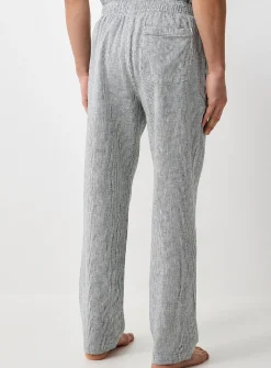 Striped lightweight linen pyjama pant