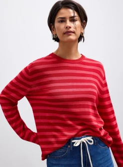 Striped loose-fit sweater