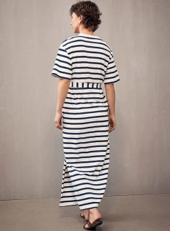 Striped maxi T-shirt dress