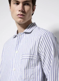 Striped organic cotton poplin shirt