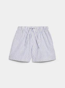 Striped poplin pyjama short