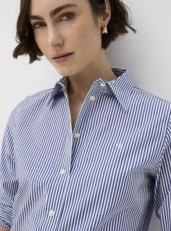 Striped poplin shirt