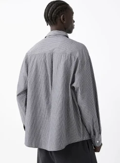 Striped seersucker shirt