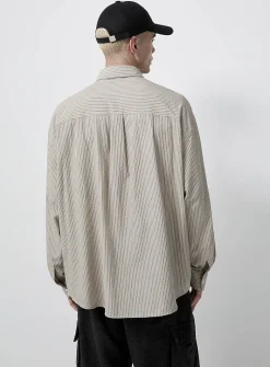 Striped seersucker shirt