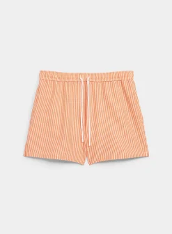 Striped seersucker swim short