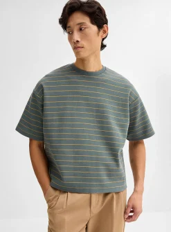 Striped thick jersey T-shirt