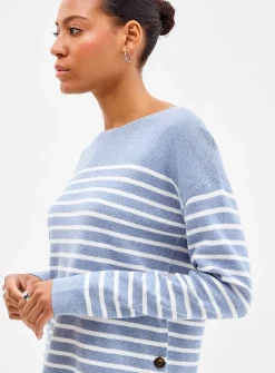 Structured boat-neck sweater