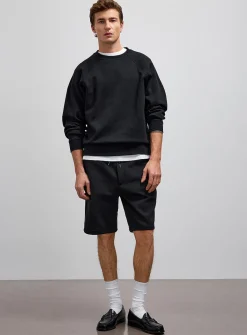 Structured jersey Bermudas
