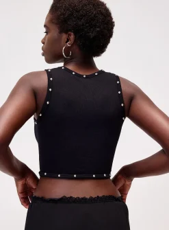Studded fitted cami