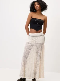 Studded triangular tube top