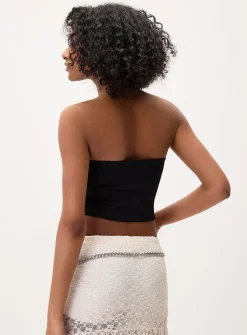 Studded triangular tube top
