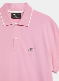 Summer embroidery piqué polo