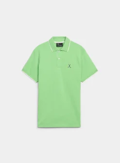 Summer embroidery piqué polo