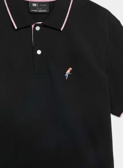 Summer embroidery piqué polo