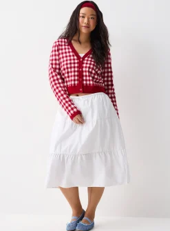 Summer pattern jacquard cardigan