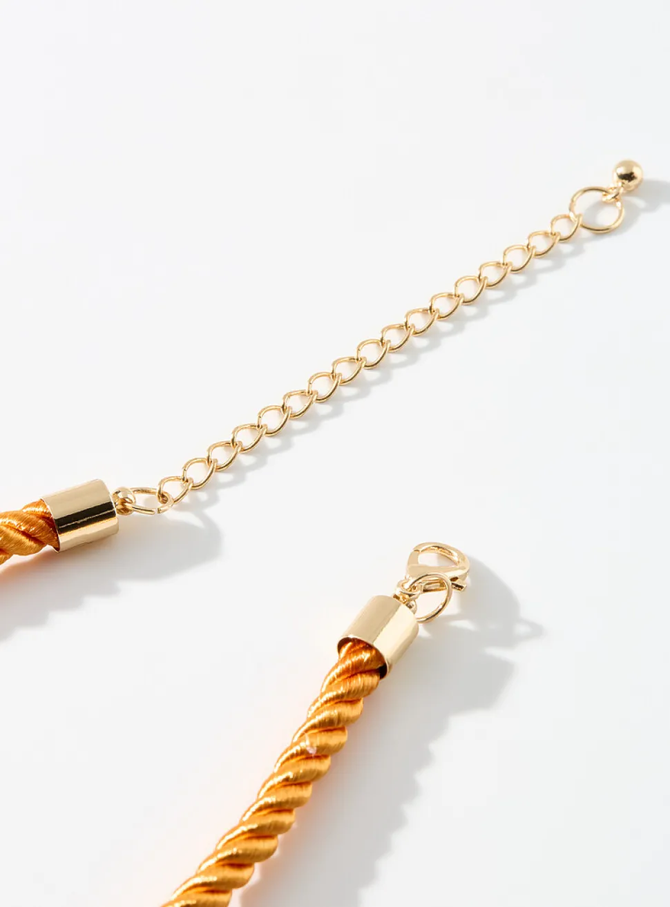 Sun orange cord necklace