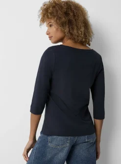 SUPIMA® cotton boat-neck T-shirt