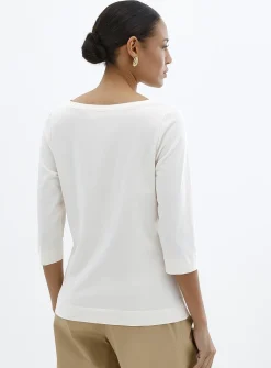 SUPIMA® cotton boat-neck T-shirt
