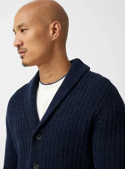 SUPIMA® cotton shawl-collar cardigan