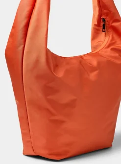 Supple deluxe-fabric hobo bag