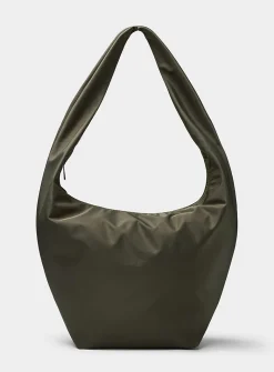 Supple deluxe-fabric hobo bag