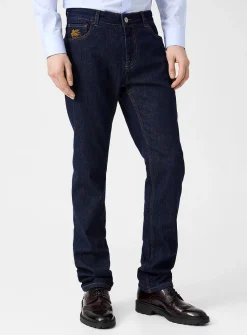Supple fitted indigo jean