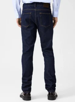 Supple fitted indigo jean