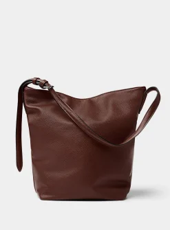 Supple pebbled hobo bag