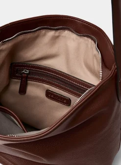 Supple pebbled hobo bag