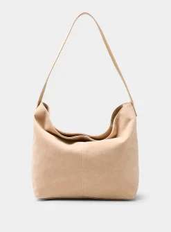 Supple square hobo bag