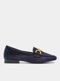 Supple suede bit loafers