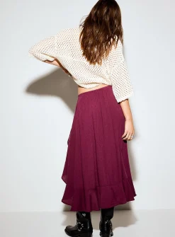 Swiss dot ruffle skirt