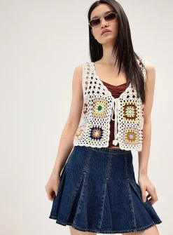 Tapestry crocheted vest