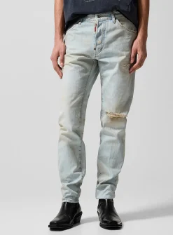 Teddy faded distressed fitted jean