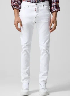 Teddy fitted white jean