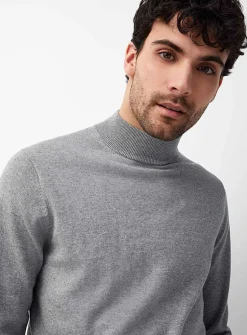 TENCEL™ modal and organic cotton mock-neck sweater