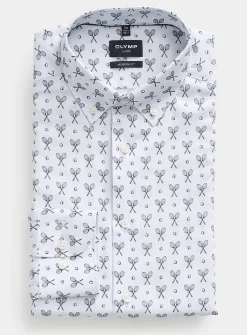 Tennis ball and racket shirt