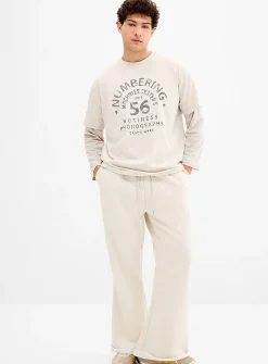 Terry-lined flared pant