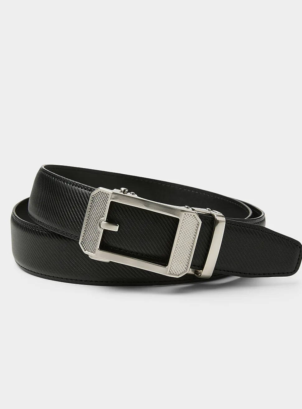 Textured automatic-buckle belt
