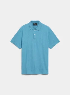 Textured jersey polo