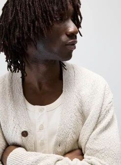 Textured knit cardigan