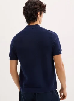 Textured knit polo