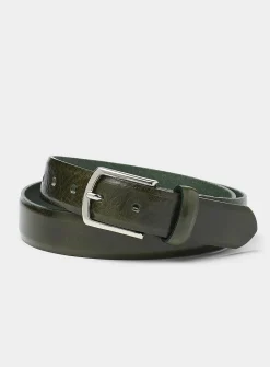 Textured leather belt