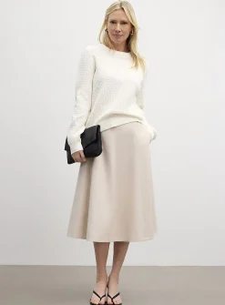 Textured reprocessed cotton sweater