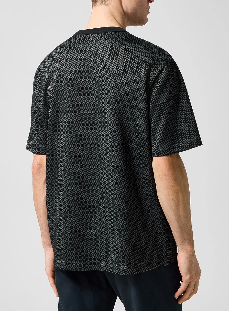 Textured retro jacquard T-shirt