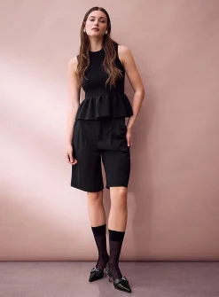 Thick jersey peplum waist cami