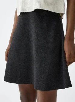 Thick jersey skater miniskirt