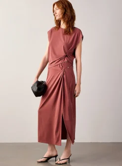 Tie-waist flowy T-shirt