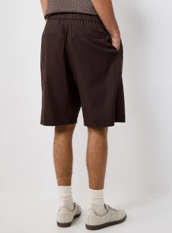 Tie-waist linen Bermudas