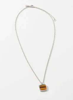 Tiger's eye pendant necklace